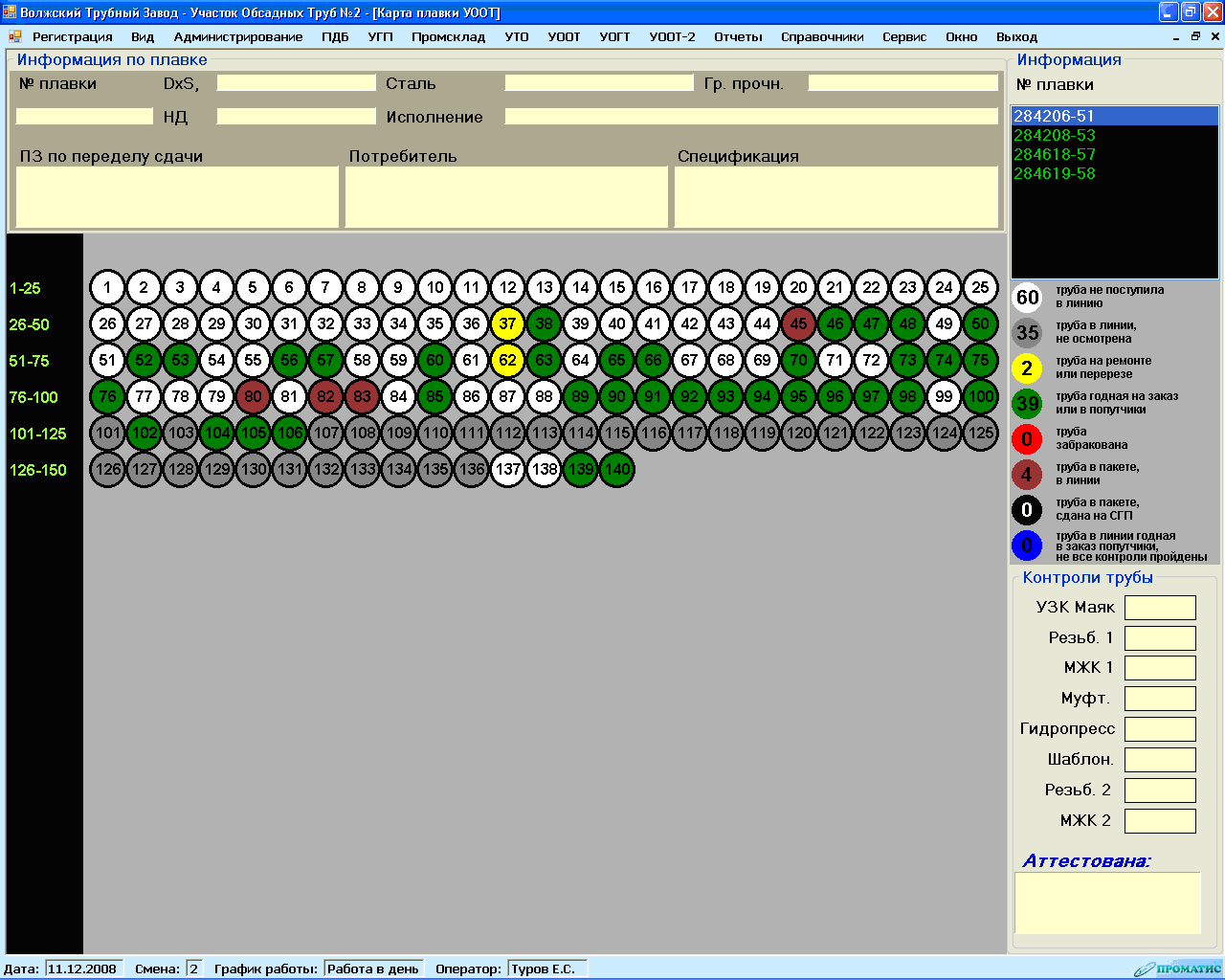 Карта плавки
